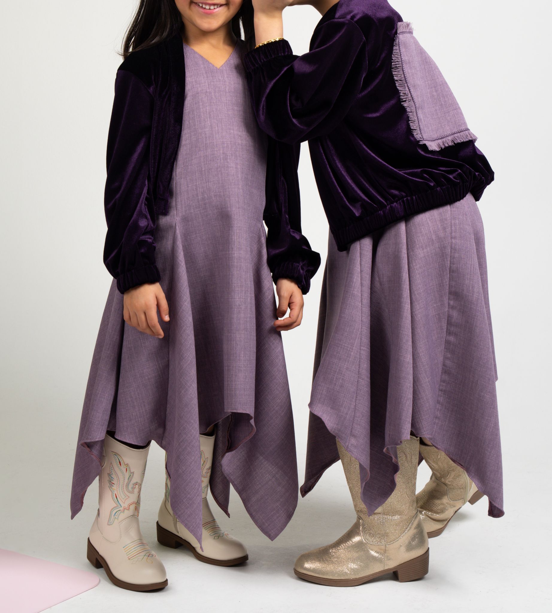 Purple Ruffles kaftan
