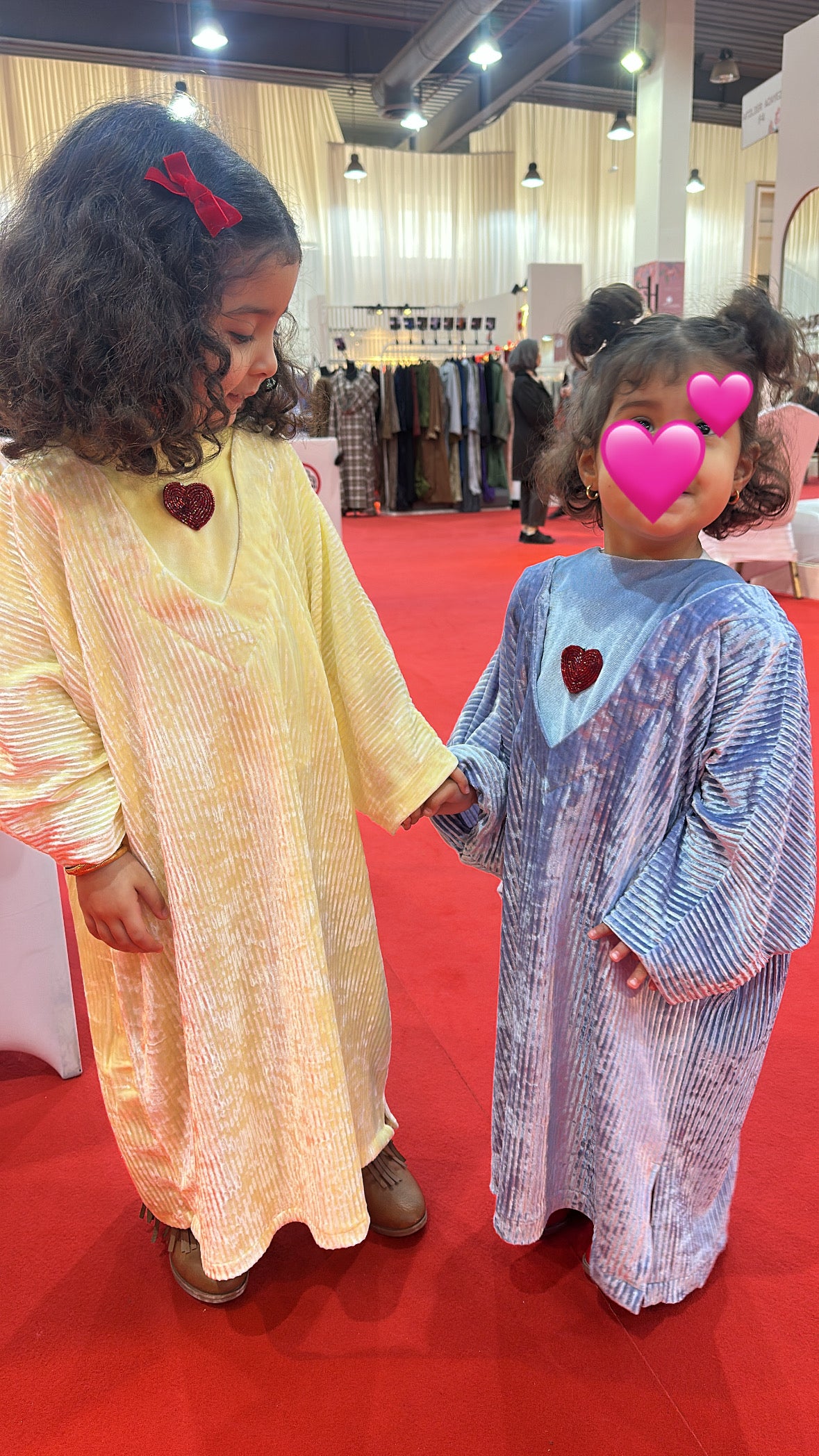 Striped velvet kaftan